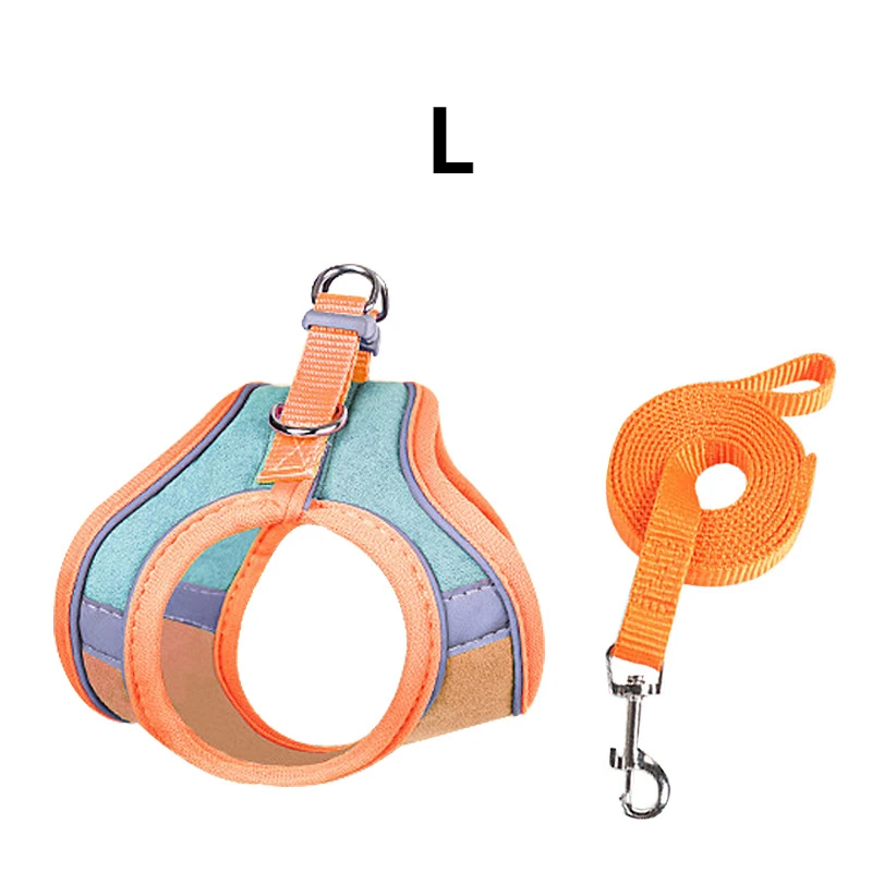 Rabbit Walks Adjustable Bunny Harness and Leash Set Double Buckle with Reflective Strips Rabbit Vest Pets Stuff Suitable - Image 9