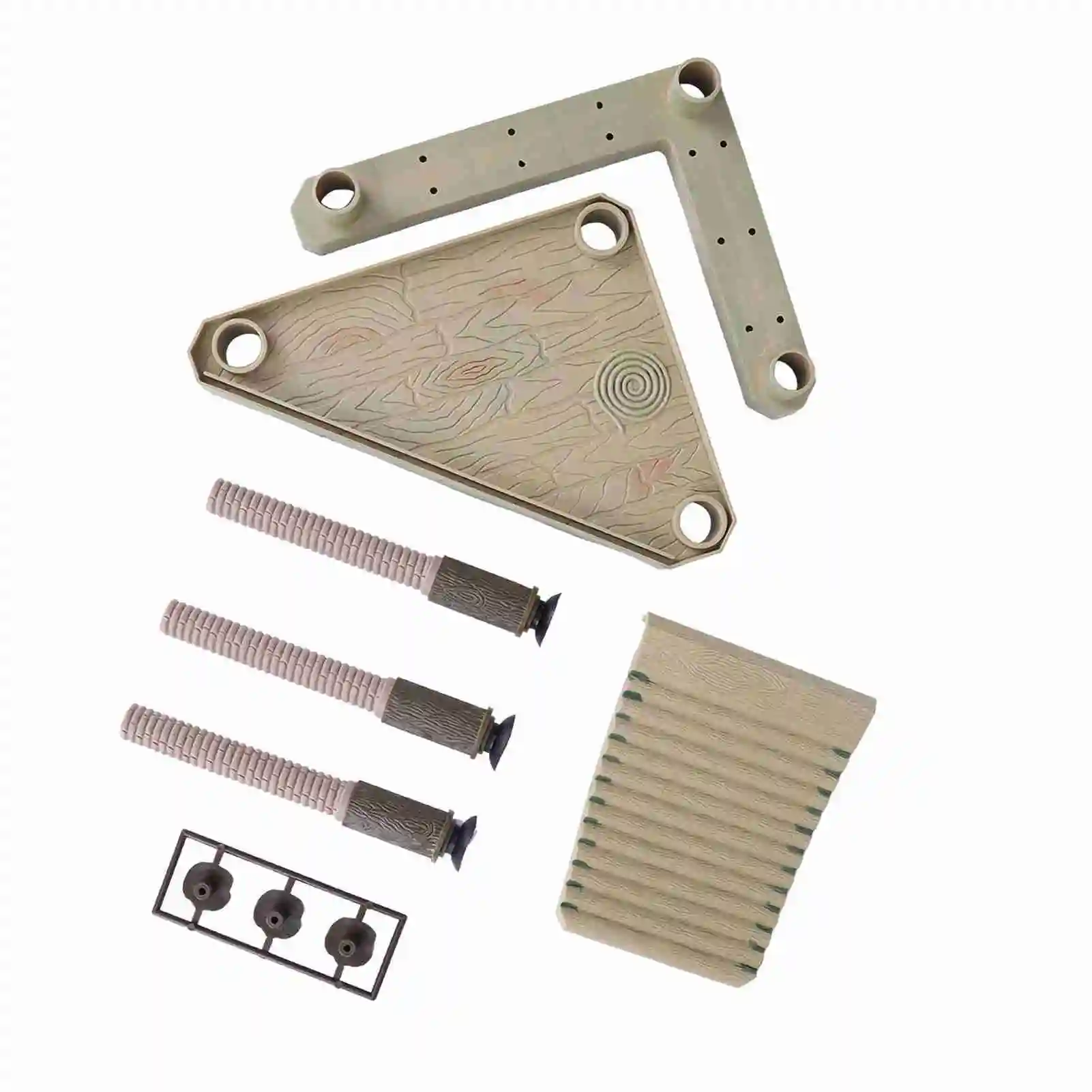 Reptiles Floating Platform Pier with Ramp Ladder Plastic Terrarium Tank Ornament for Small to Medium Sized Turtle - Image 4