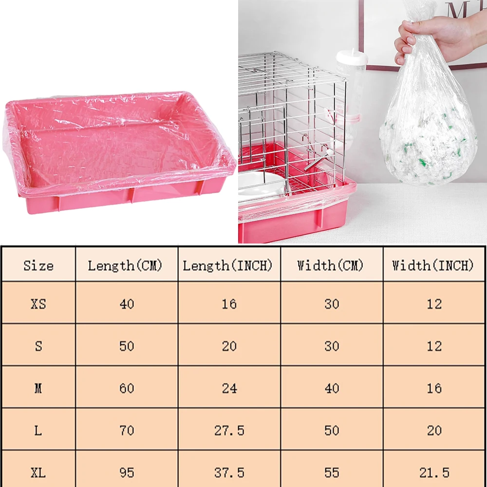 10pcs Durable Disposable Rabbit Cage Tray Mat Transparent Elastic Pet Tray Cover Thick Film Cover for Dog Cat - Image 6
