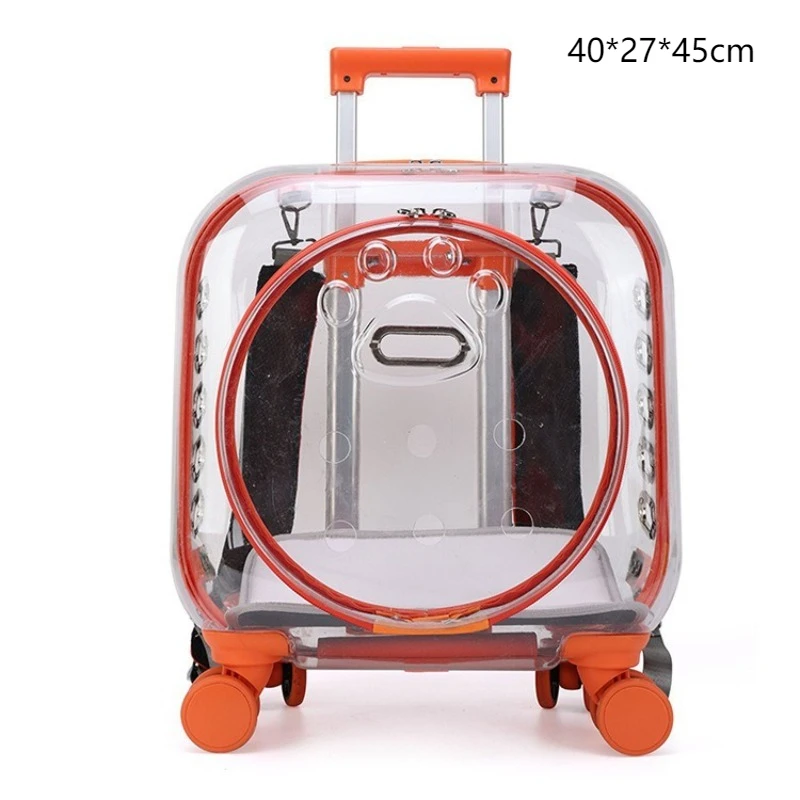 Outdoor Cats Backpack Pet Transparent Cat Accessories Bag Large Capacity Breathable Kitten Cat Carrier Women's Shoulder Bags - Image 7