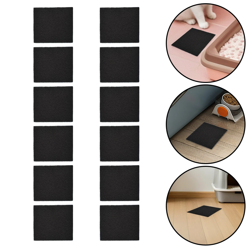 12Pcs Activated Carbon Filter Cotton for Cat Litter Boxes Cleaner Replacement Pet Cats Litter Box Filter Cotton Deodorant - Image 5