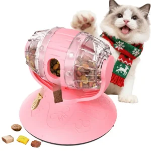 Interactive Cat Treats Dispenser Toy Cat Interactive Enrichment Toys Dispensing Foods Slow Feeder for Indoor Cats IQ Training