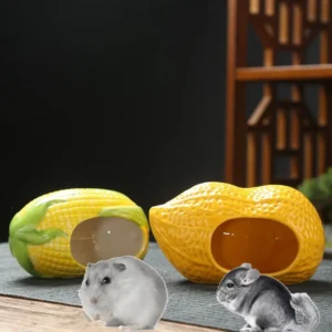 Hamster Landscaping Supplies Ceramic Hamster Nest Cute Cartoon Pet Hiding House Cooling Creative Hamster Bed Bird