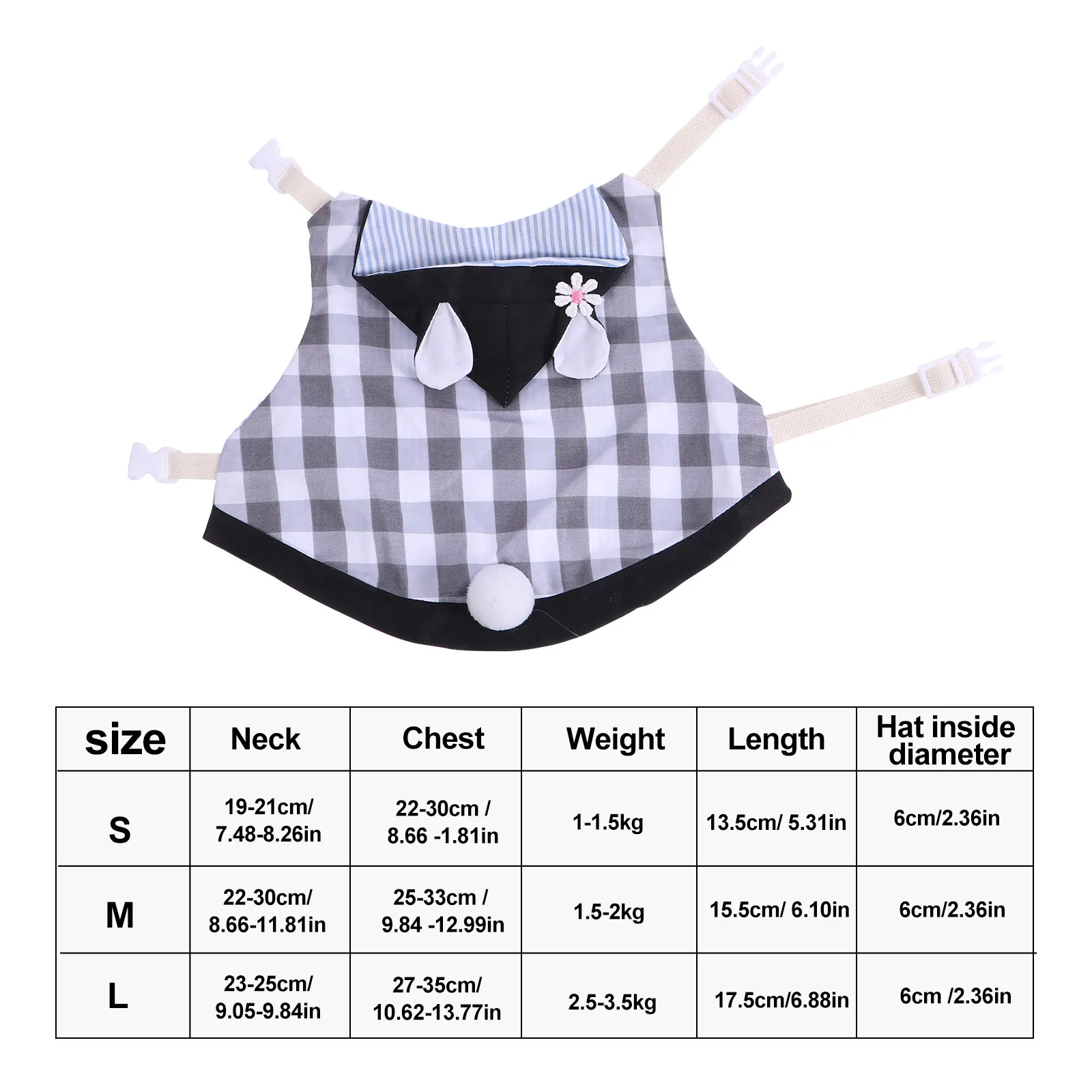 Rabbit Hamster Vest Leash Set Gentleman Style Pet Costume Outfit for Small Animals Outdoor Walking Wedding Party Dress Up - Image 4