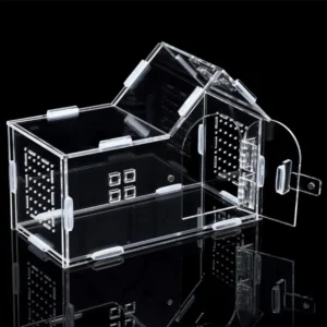 New Acrylic Reptile Habitat Anti-Escape Ventilated Lizard Breeding Box Clear Arboreal Spider Feeding Case Small Pet Supplies