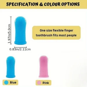 2-Pack Ultra-Soft Silicone Pet Toothbrushes - Perfect for Cleaning Dogs' & Cats' Teeth