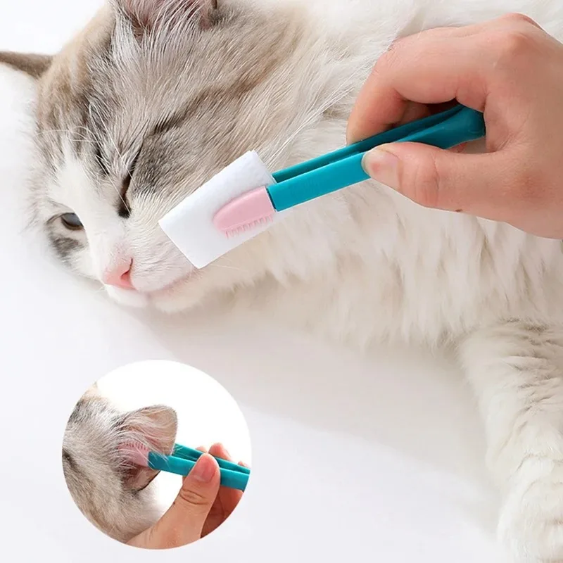 Dog Cat Cleaning Supplies Soft Pet Eye Rub Handheld Cats Tear Stains Brush Eye Care Cleaning Grooming Tools pet Cat Accessories - Image 5
