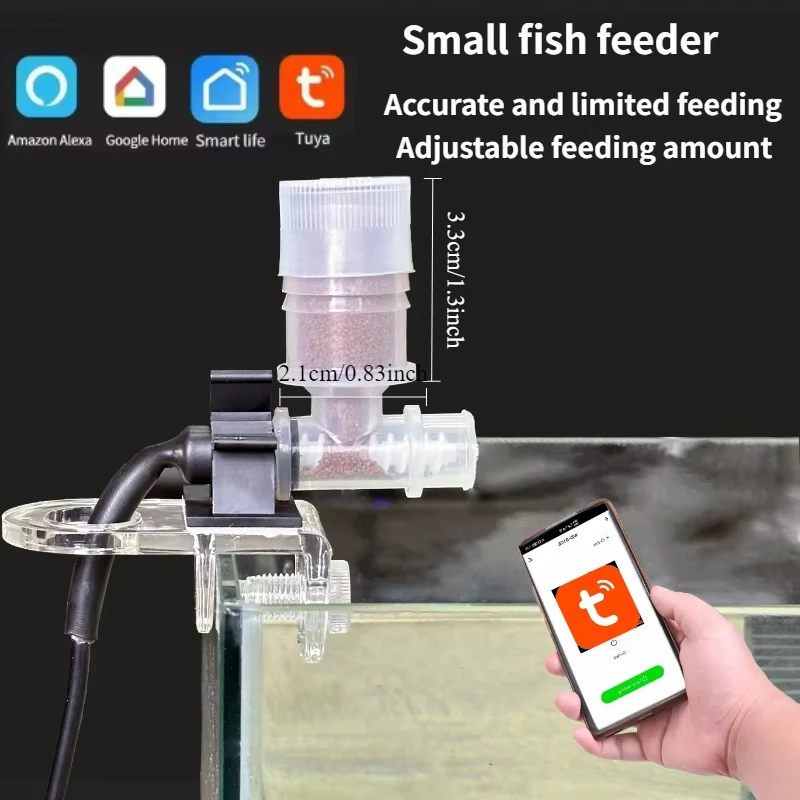 Fish tank feeder Mobile phone remote control Intelligent timing feeder Ornamental fish Turtle food Aquarium automatic feeder - Image 9