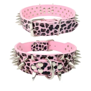 Dog Cat Collar Spiked Studded Pet Necklace For Small Medium Dogs Bulldog Adjustable Anti-Bite Collar P1K7K6