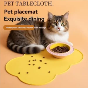Pet Food Mat Pet Waterproof Mat Dog Cat Bowl Mat Silicone Non-slip Pet Feeding Mat Dog Eating Bowl Tray Cushion