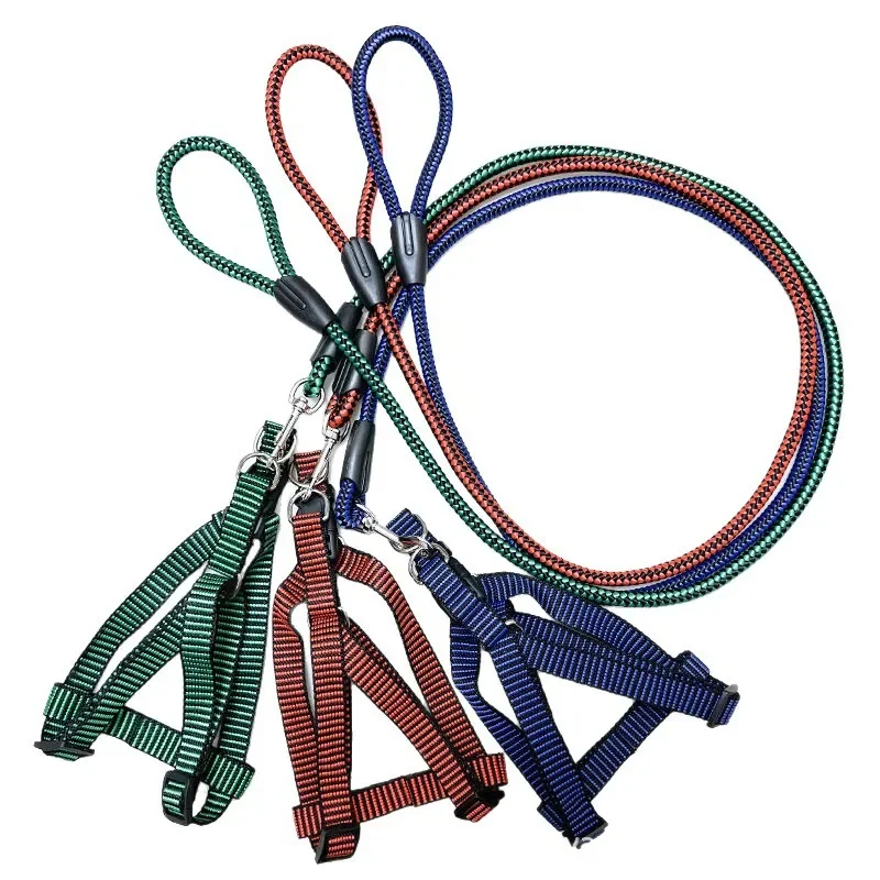 Adjustable Dog Harness Leash Set for Small Medium Dogs, Comfortable Nylon Pet Training Lead - Image 3