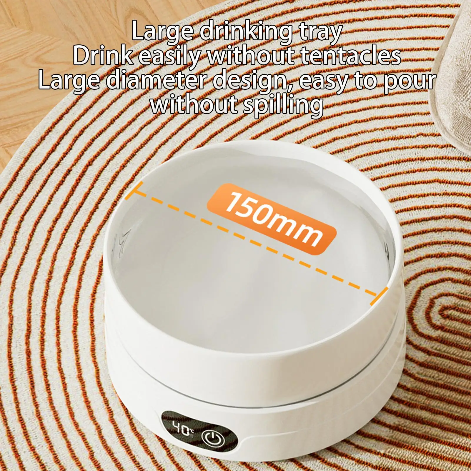 Heated Cat Dish 4 Temperature Settings Winter Pet Drinking Plate Thermal Heated Water Bowl for Chickens Ducks Birds Animals - Image 6