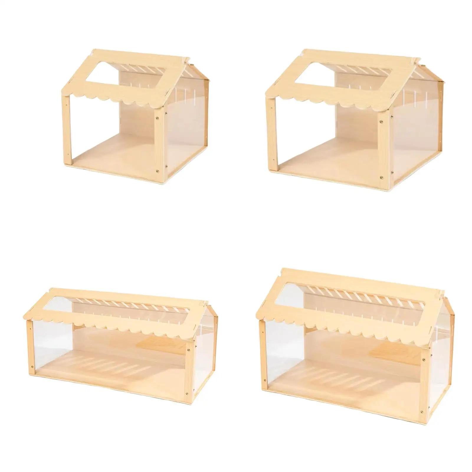 Hamster Hideout, Wooden Exercise Toy Tunnel, Assemble Shed with Fan, Mice, Rat - Image 2