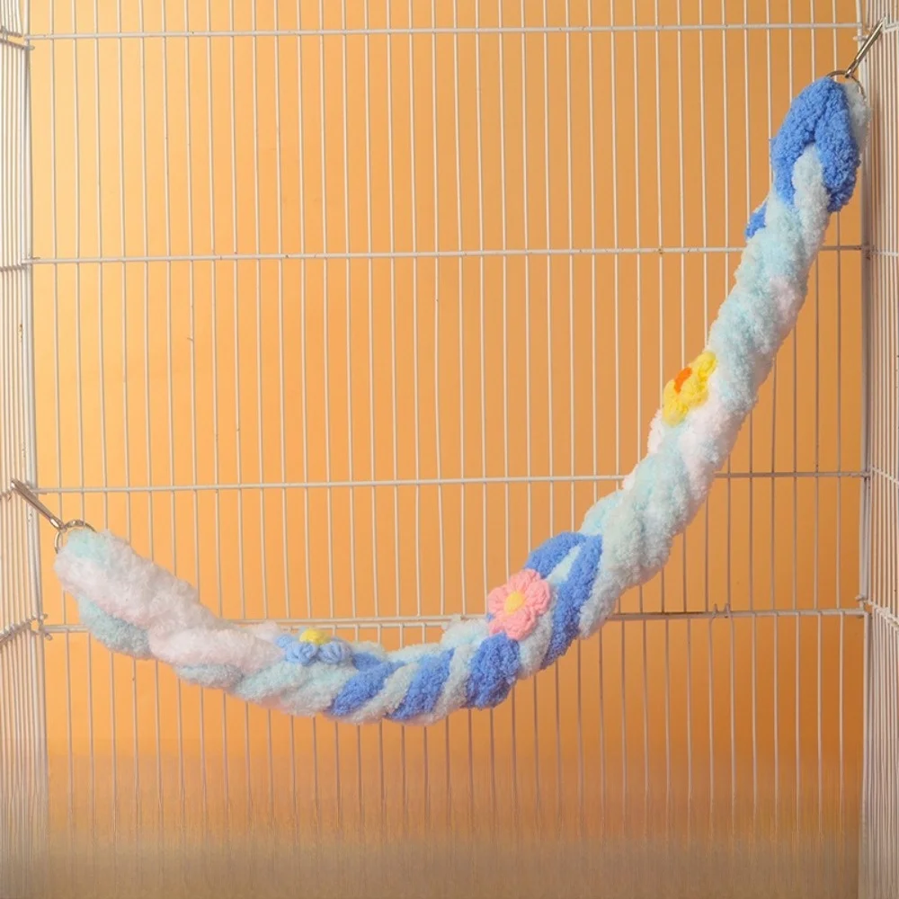 Cotton Rope Hamster Hanging Swing Chew Resistant Interactive Birds Climbing Rope Entertainment Hand-Braided Knot Cage Exercise - Image 3