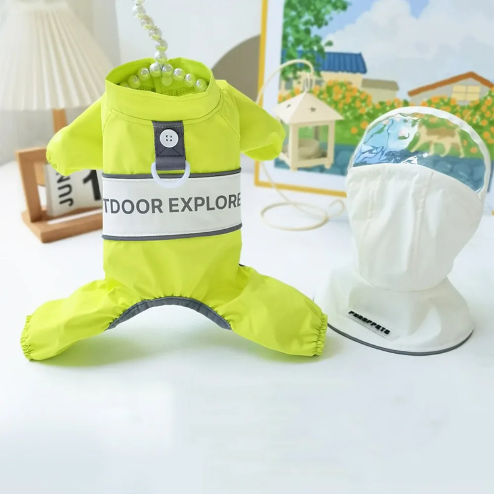 Windproof Dogs Raincoat Adjustable Straps Antifouling Dog Hooded Raincoat with D Ring Dog Rain Gear Dog Walking - Image 8