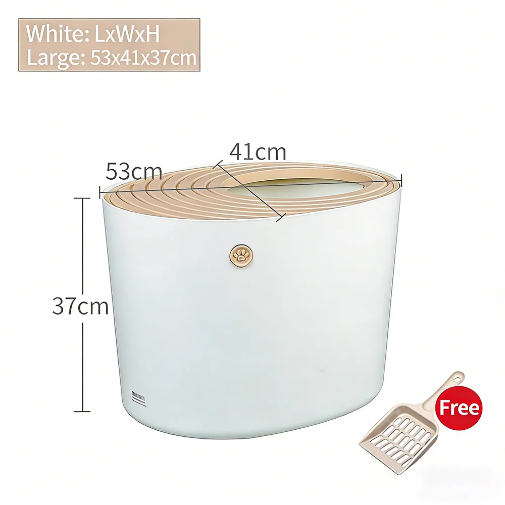 Semi-closed Cats Litter Box Durable Cat Toilet Bucket Anti-splash Kitten Training Bedpans Home Pet Cleaning Sand Basin - Image 8