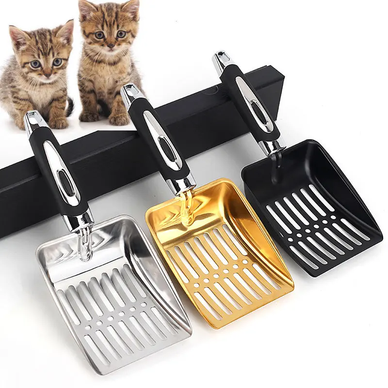Cat Litter Shovel Cat Litter Scoop Metal Litter Scooper Deep Shovel for Cat Kitten Litter Box Cleaning Tool Pet Supplies