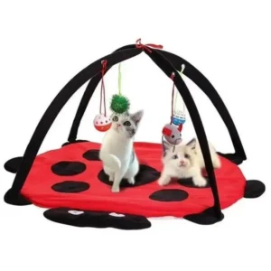 Cat Bed Pet Toy Tree Foldable Kitten Tents Funny Pet Toys Mobile Activity Pets Play Bed Toys Cat Play Mat Blanket House