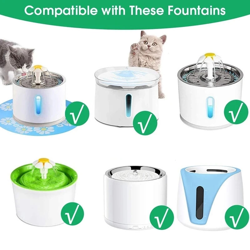 6/12/24Pcs Cat Water Fountain Activated Carbon Replacement Filter For 1.6L Automatic Pet Cat Water Fountain Dog Water Dispenser - Image 6