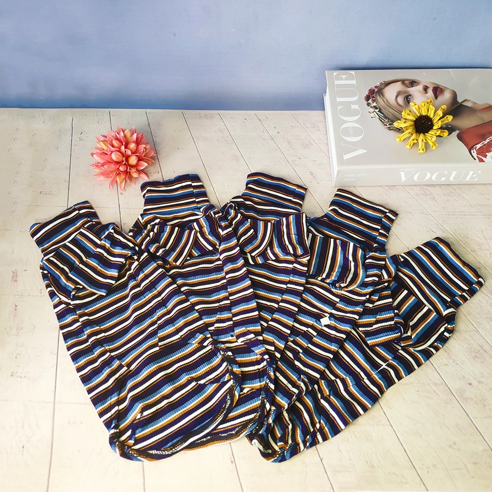 New Sphinx Devon Hairless Cat Clothes For Kitten Knitted Striped High Collar Cat Clothing Spring Autumn Kitty Costume For Pet - Image 6