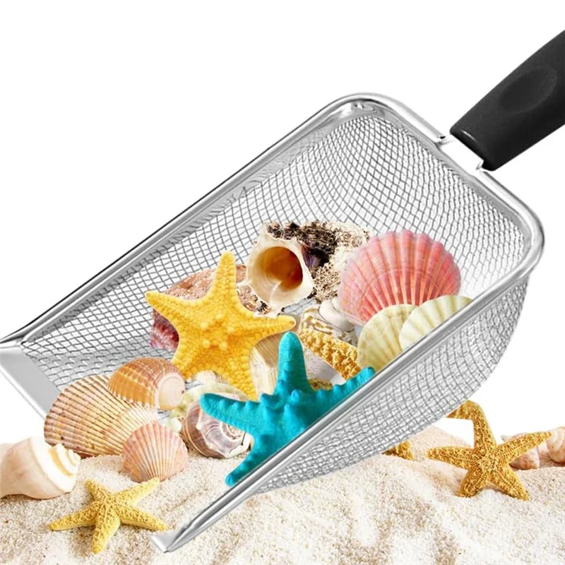 【Superdeals】Beach Net Shovel Children's Filter Sand Spoon Pet Cat Litter Colander - Image 3