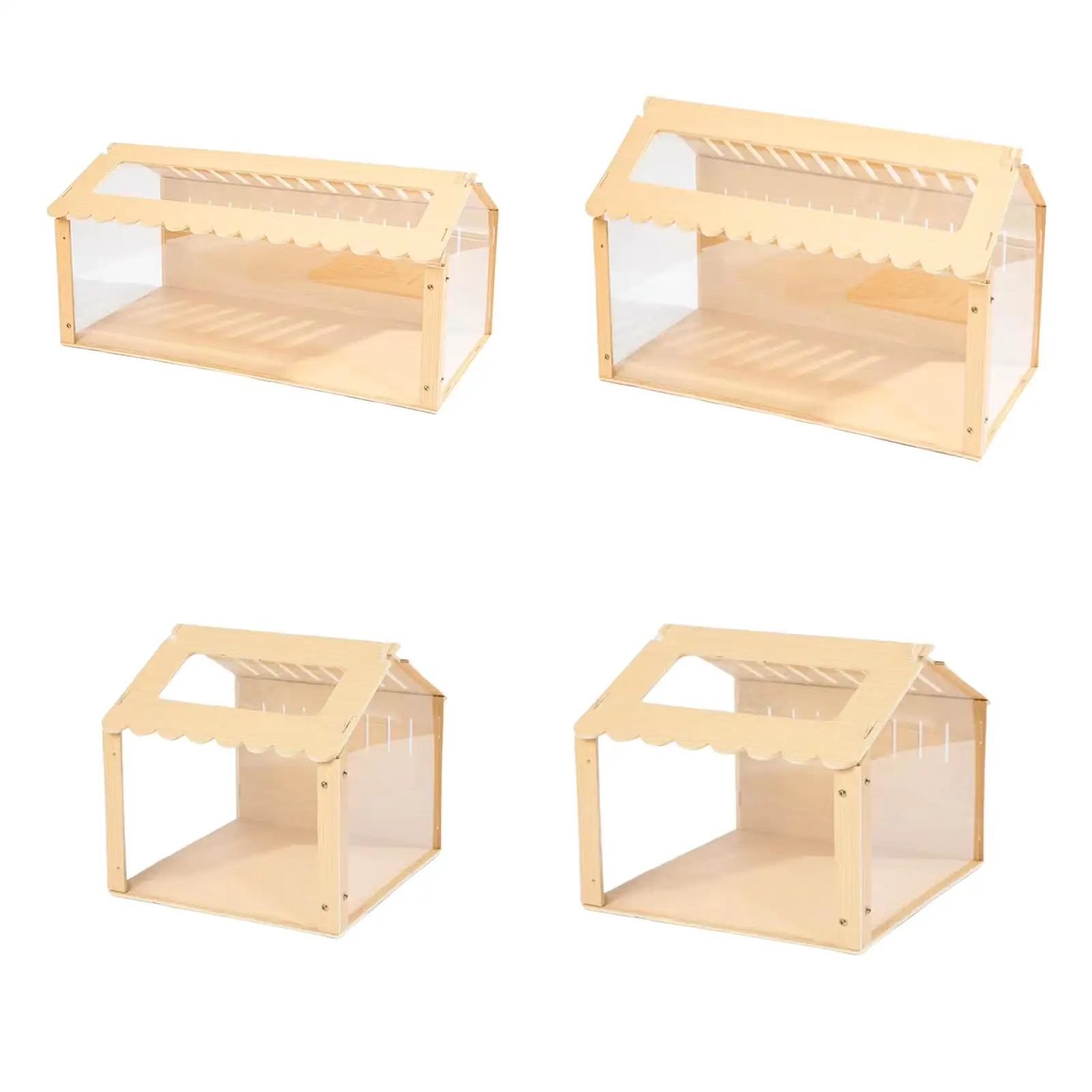 Hamster Hideout, Wooden Exercise Toy Tunnel, Assemble Shed with Fan, Mice, Rat - Image 3
