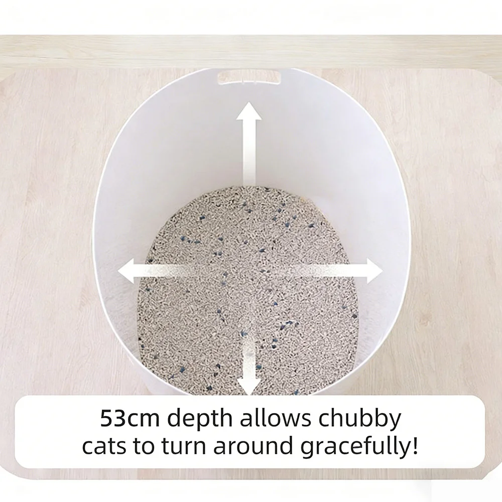 Semi-closed Cats Litter Box Durable Cat Toilet Bucket Anti-splash Kitten Training Bedpans Home Pet Cleaning Sand Basin - Image 5