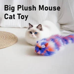 1/3Pcs Big Plush Cat Toy 25CM Simulated Mouse Sound Toy Interactive Kittens Self-hi Gnawing Toy Pet Supplies