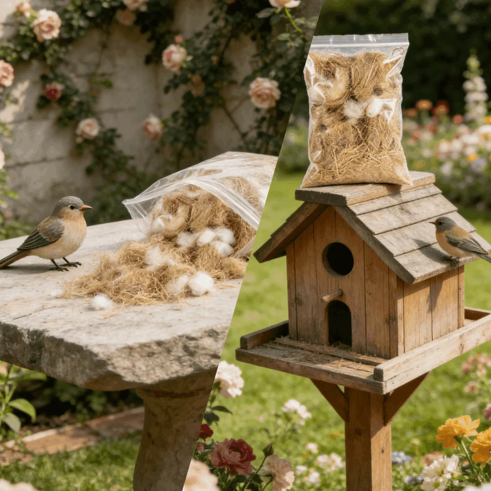 40g Soft Bird Nesting Fiber Jute Blend Natural Cage Bedding for Canaries Goldfinches Javanese Sparrows Parrots to Build Nests - Image 2