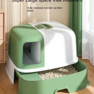 Cat Litter Box Fully Enclosed Oversized Hallway Supply Tray Oversized Long Aisle Drawer Pet Toilet Furniture Supplies