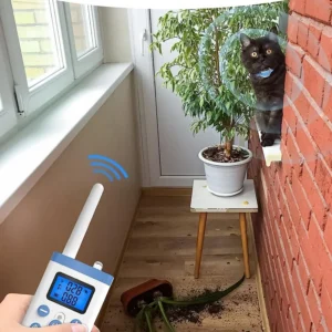 Smart Anti-Meow Cat Collar - 3 Modes (Sound/Vibration/Shock ), 1300FT Range, LED Display, USB Rechargeable, Auto Mode,Flashlight