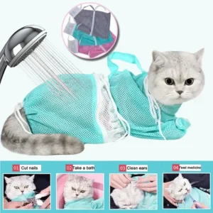 Bath bag for dogs, cat, portable fixed bag, nail clipper, magic tool for cats and dogs, anti scratch pet supplies