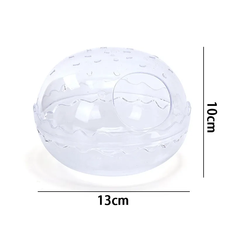 Panoramic Transparent Hamster Bath Room & Toilet 2-in-1 with Lid Anti-Splash Deodorant Sand Bath Container for Hamster - Image 7
