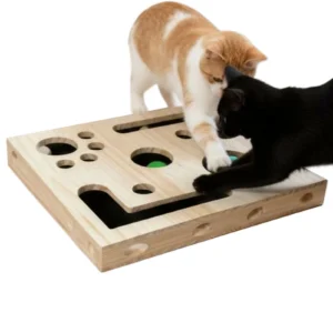 Cat Nail File Box Interactive Puzzle Scratcher Cat Nail Scratch Enrichment Box for Pet Exercise Training Boredom Travel Living