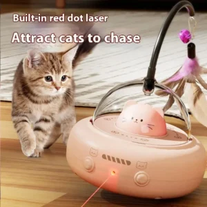 Eco-Friendly Electric Feather Self-Hi Box Smart Plastic Intelligent Cat Laser Running Toy Interactive Pet Movement Smart Toy