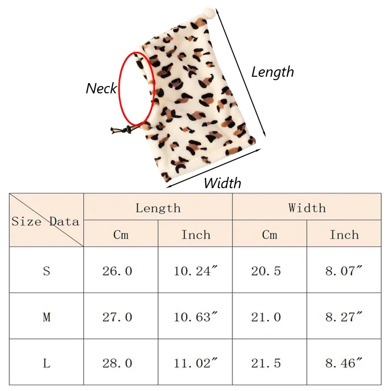 Fleece High Neck Dog Hat Winter Pet Accessories for Dogs Cats Windproof Warm Leopard Puppy Headgear gorro para perro - Image 2