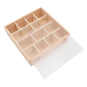 Wooden Hamster Tunnel Maze Interactive  Hamster Maze  Multifunctional Satisfy Instincts with Glass Cover for Hamsters