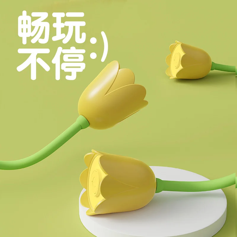 고양이 스크래쳐 Cat Teaser Toy Automatic Rechargeable Motion Activated Flower Simulated Mouse Tail Rechargeable Cat Toys Accessories고양이 - Image 5