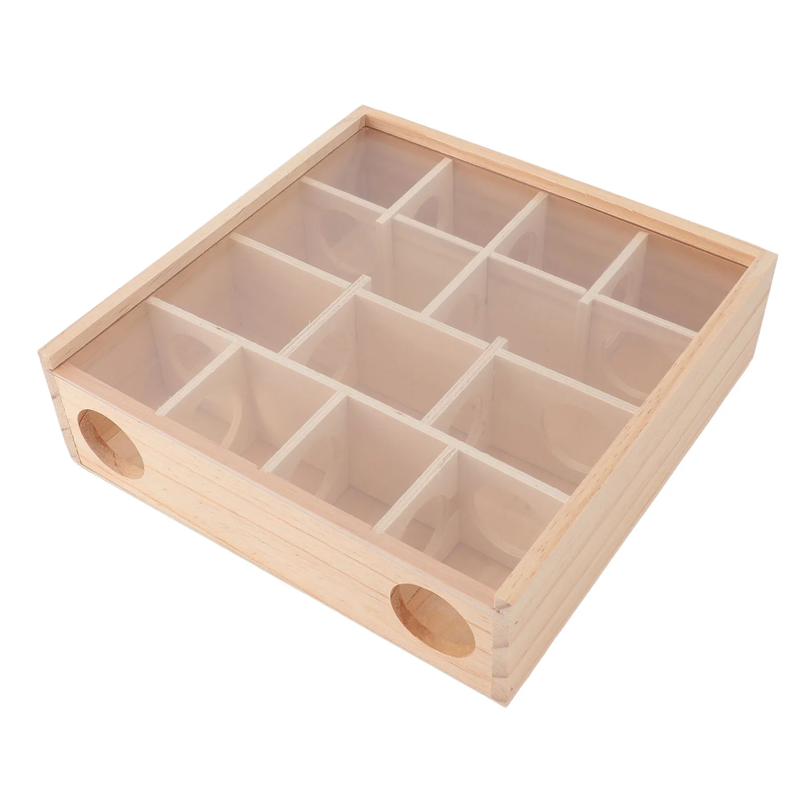 Wooden Hamster Tunnel Maze Interactive Hamster Maze Multifunctional Satisfy Instincts with Glass Cover for Hamsters - Image 4