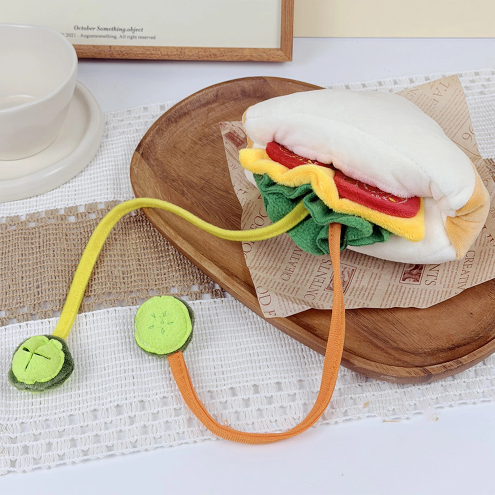 Novelty 6 Styles Plush Sound Pet Toy with Food Aroma, Crinkle Paper and Squeaker, Safe Chewing Interactive Toy for Cats Dogs - Image 12