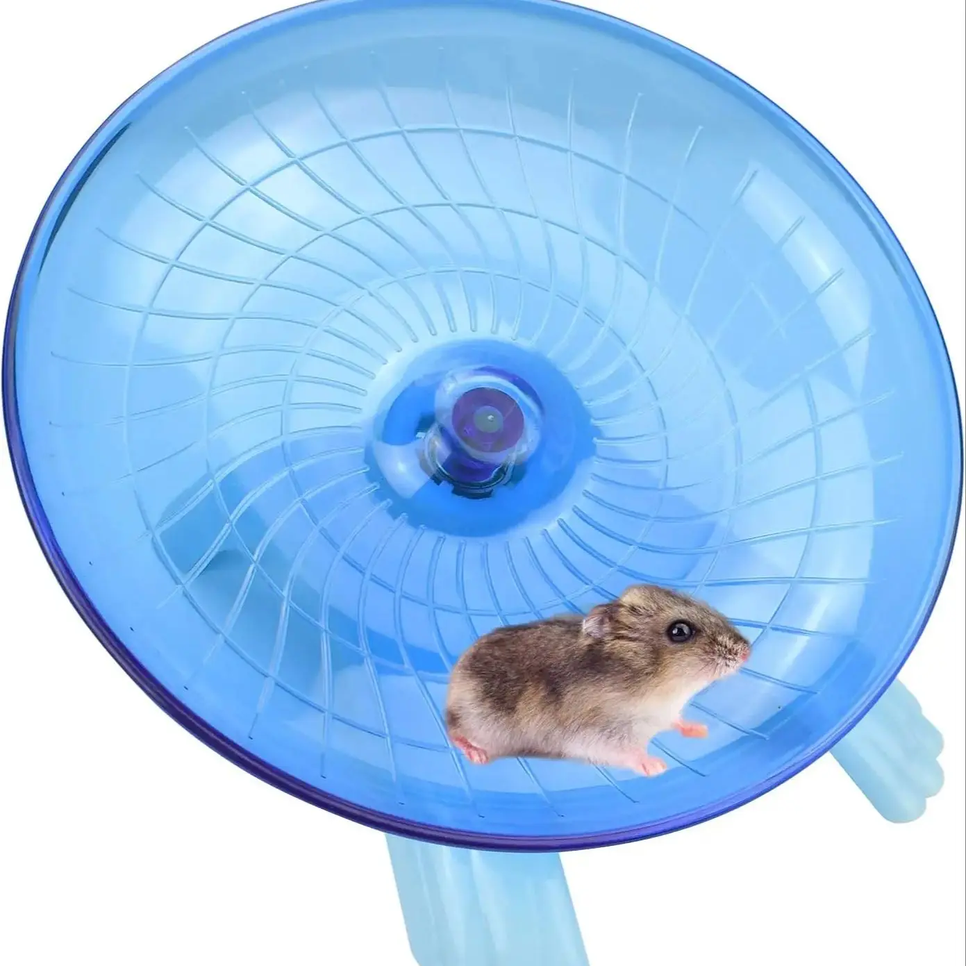 Blue Silent Hamster Exercise Wheel – 7 Inch Quiet Spinner Running Disc for Dwarf Hamster, Gerbil, Rat, Hermit Crab - Image 7