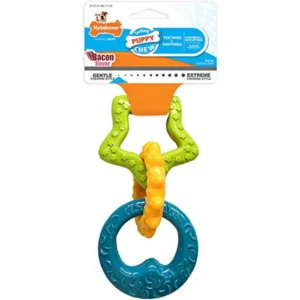 3 Pack Just For Puppies Triple Teething Ring Chew Toy
