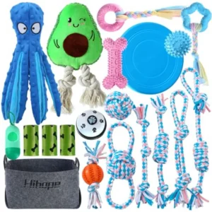 20-Pack Puppy Toys for Aggressive Chewers Dog Rope Toys Cotton Chew Toys for Teething All Breeds Puppy Essentials Dog Toys Anxi