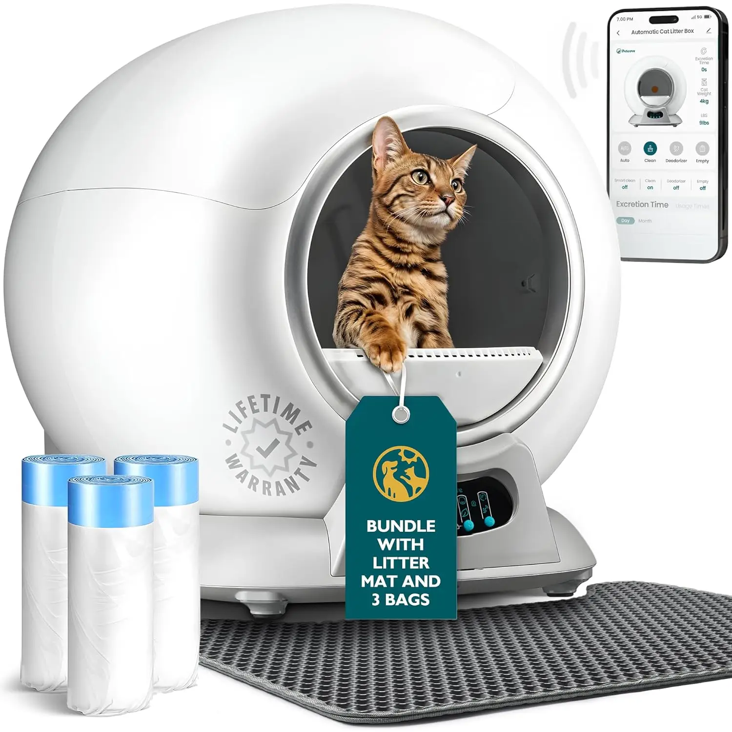 Self Cleaning Litter Box with Auto Safety Sensors for Multiple Cats - Automatic Cat Litter Box Self-Cleaning -, Customized - Image 7