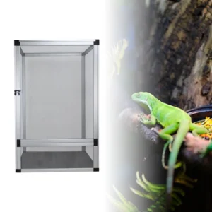 Reptile Terrarium Pet Enclosure Front Door Dismantling Reptile Cage Interaction Tank for Snake Gecko Chameleons Bearded Dragons