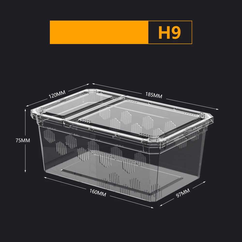 Transparent acrylic spider cage with ventilation Reptile pet insect amphibian habitat breeding box - Image 13