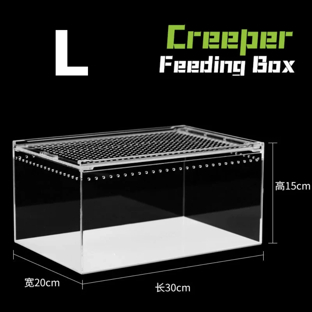 Transparent acrylic spider cage with ventilation Reptile pet insect amphibian habitat breeding box - Image 7