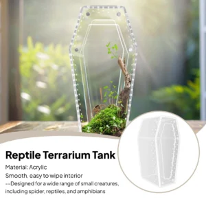 Transparent acrylic spider cage with ventilation Reptile pet insect amphibian habitat breeding box