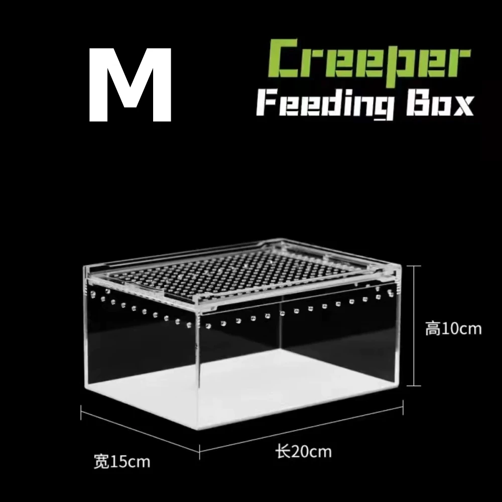 Transparent acrylic spider cage with ventilation Reptile pet insect amphibian habitat breeding box - Image 10