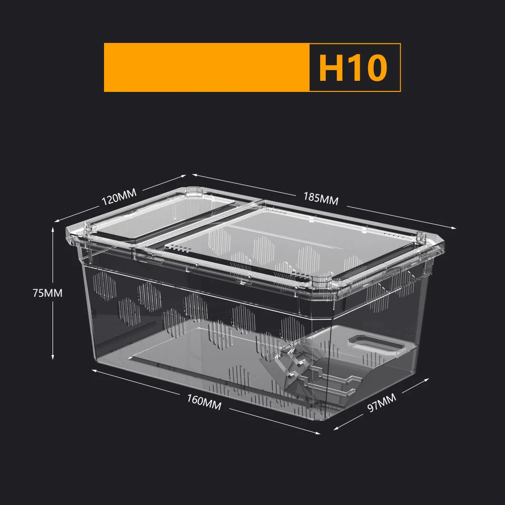 Transparent acrylic spider cage with ventilation Reptile pet insect amphibian habitat breeding box - Image 14